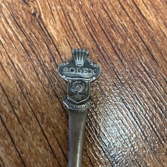 Rolex silver plated expresso teaspoon, Bucherer Of Switzerland 🇨🇭4.5” long spoon - Picture 4 of 7
